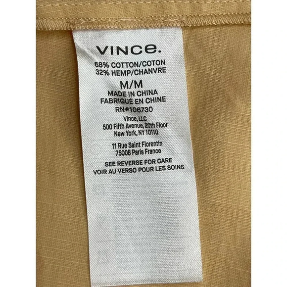 Vince Ruched Tie Back Cami Dress size M NWT Peach Cotton/Hemp blend - Picture 11 of 12